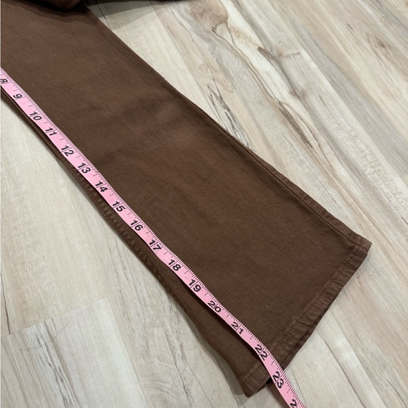 Abercrombie Kids Girls High-Rise Flare Jeans 9/10 Reg Pull-on Brown - Picture 5 of 5